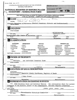 National Register of Historic Places ^ Inventory -- Nomination Form