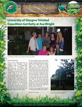 University of Glasgow Trinidad Expedition Get Batty at Asa Wright