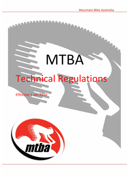 Mountain Bike Technical Regulations V3