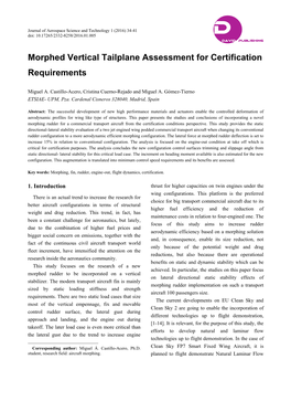 Morphed Vertical Tailplane Assessment for Certification Requirements