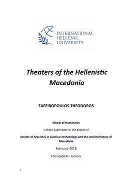 Theaters of the Hellenistic Macedonia