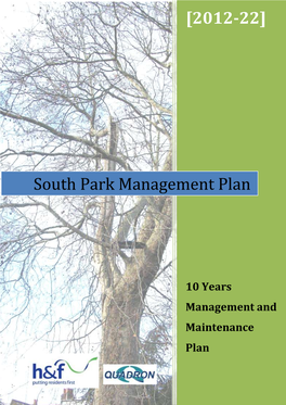 [2012-22] South Park Management Plan