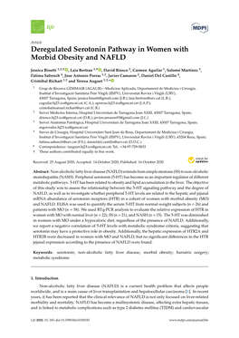 Deregulated Serotonin Pathway in Women with Morbid Obesity and NAFLD