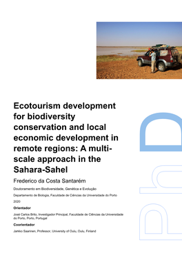 Ecotourism Development for Biodiversity Conservation and Local Economic Development in Remote Regions: a Multi- Scale Approach in the D