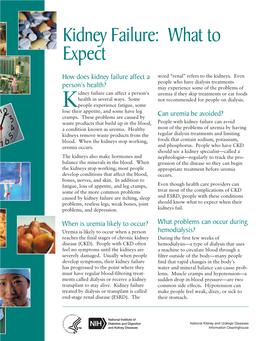 Kidney Failure: What to Expect