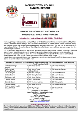 Morley Town Council Annual Report