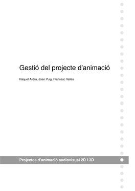 Gestió Del Projecte D'animació