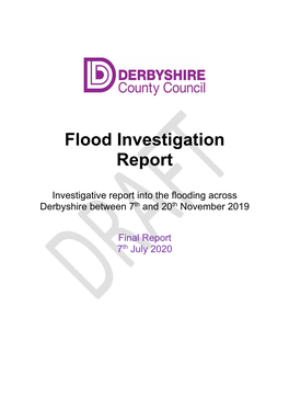 Flood Investigation Report Findern