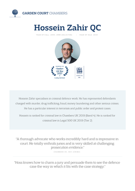 Hossein Zahir QC