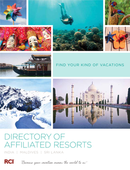 Directory of Affiliated Resorts India | Maldives | Sri Lanka