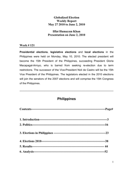 Philippines Were Held on Monday, May 10, 2010