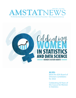 AMSTATNEWS the Membership Magazine of the American Statistical Association •