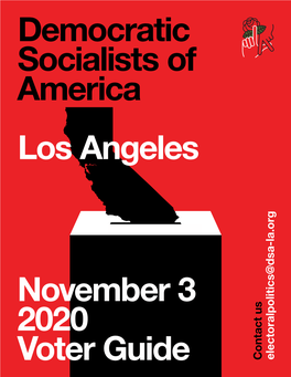 November 3 2020 Voter Guide