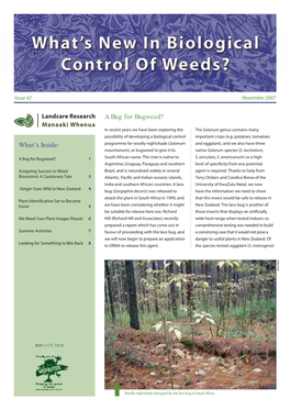 What's New in Biological Control of Weeds