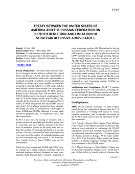 START Aggregate Numbers of Strategic Offensive Arms
