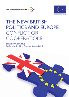 The New British Politics and Europe: Conflict Or Cooperation?