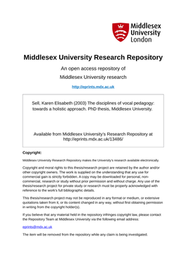 Middlesex University Research Repository