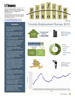 2013 Toronto Employment Survey