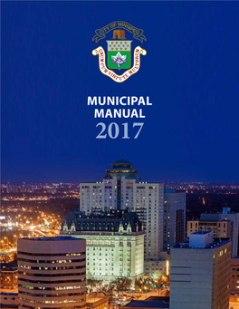 MUNICIPAL MANUAL 2017 Table of Contents