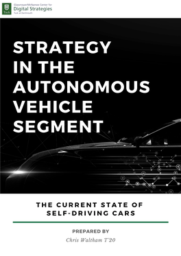 Strategy in the Autonomous Vehicle Segment
