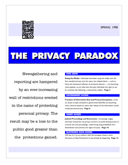 The Privacy Paradox the Privacy Paradox