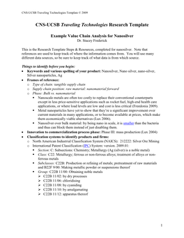 CNS-UCSB Traveling Technologies Research Template