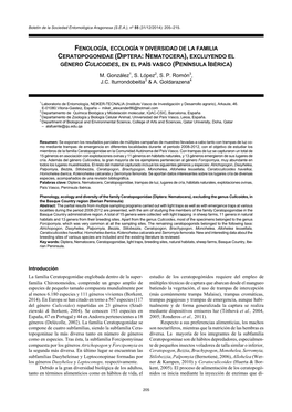 Fenología, Ecología Y Diversidad De La Familia Ceratopogonidae (Diptera: Nematocera), Excluyendo El Género Culicoides, En El País Vasco (Península Ibérica)