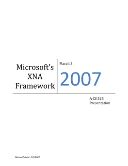 Microsoft's XNA Framework