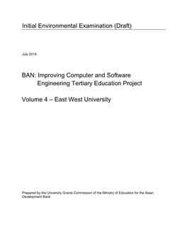 East West University Initial Environmental Examination