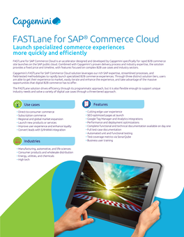 SAP Fastlane Datsheet