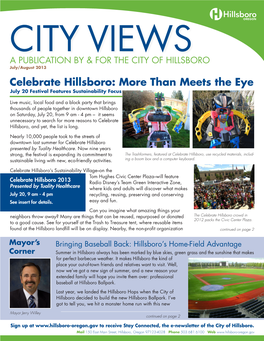 Celebrate Hillsboro: More Than Meets the Eye July 20 Festival Features Sustainability Focus