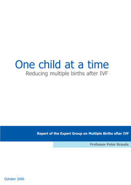 'One Child at a Time' Report