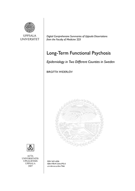 Long-Term Functional Psychosis