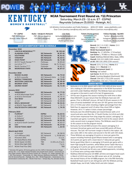 NCAA Tournament First Round Vs. #11 Princeton Saturday, March 23 - 11 A.M