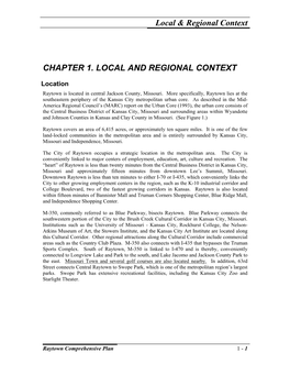 Chapter 1: Local and Regional Context