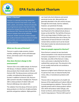 Thorium-230, the Time Required for a Radioactive Substance to and Thorium-228