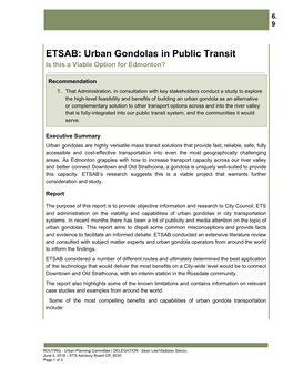 Urban Gondolas in Public Transit Is This a Viable Option for Edmonton?