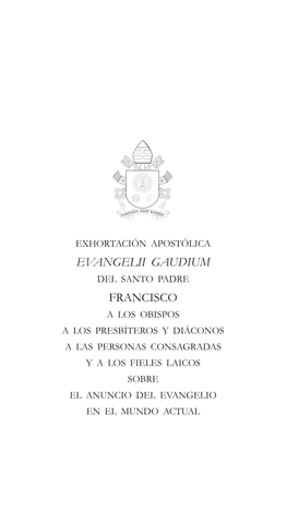 Exhortación Apostólica Evangelii Gaudium