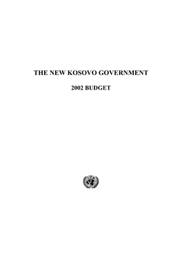2002 Kosovo Budget Overview