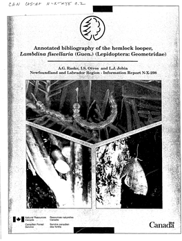 Annotated Bibliography of the Hemlock Looper, Lambdina Fiscellaria (Guen.) (Lepidoptera: Geometridae