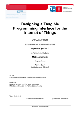 Designing a Tangible Programming Interface for the Internet of Things