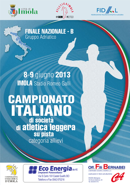 Programma Campionato Italiano Di Società