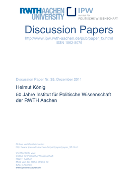 Discussion Papers ISSN 1862-8079