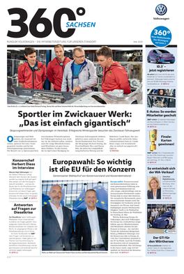 Sportler Im Zwickauer Werk: „Das Ist Einfach Gigantisch“