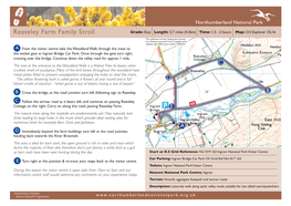 Reaveley Farm Family Stroll Grade: Easy Length: 2.7 Miles (4.3Km) Time: 1.5 - 2 Hours Map: O.S Explorer OL16