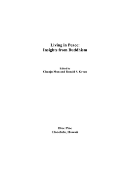 Insights from Buddhism