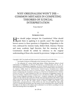 Common Mistakes in Competing Theories of Judicial Interpretation