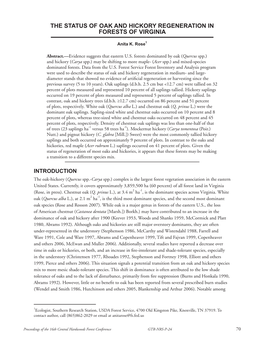 The Status of Oak and Hickory Regeneration in Forests of Virginia