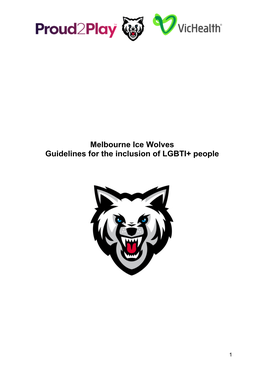 Melbourne Ice Wolves LGBTQI+ Inclusion Policy