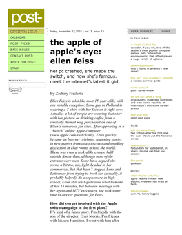 The Apple of Apple's Eye: Ellen Feiss